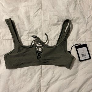 Lace up bikini top